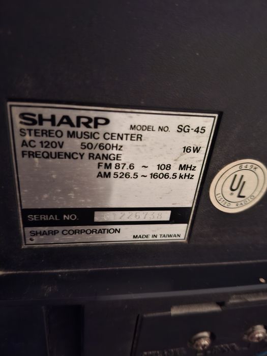 Музична установка SHARP SG-45