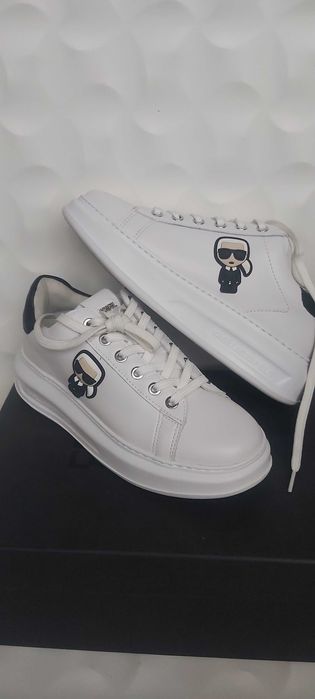 NOWE ORYGINALNE sneakersy białe KARL LAGERFELD trampki 37