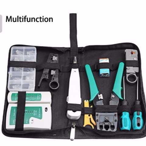 Набор сетевика для обжима, тестирования и монтажа витой пары