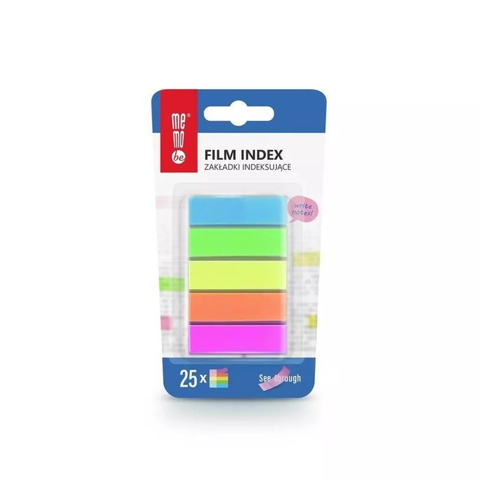 Zakładki indeksujące 12x45mm 5x25szt MemoBe. Nowy Produkt