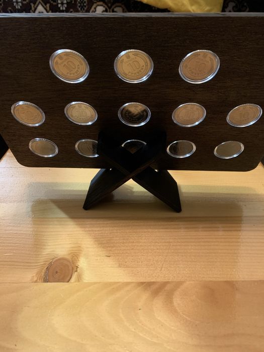 Набір монет ЗСУ у деревяній рамці