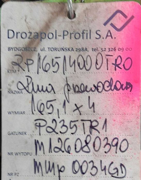 Rura czarna 165,1 ze ścianką 4 P235TR1