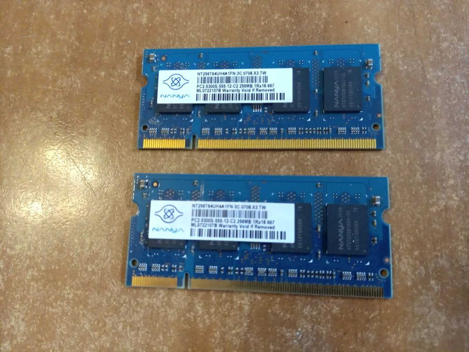 Pamięć 256MB Nanya NT256T64UH4A1FN 2 sztuki 2x256MB