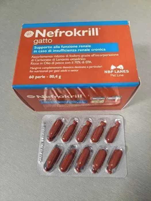 Nefrokrill gatto 60 tab. NBF LANES Prawidłowe Funkcjonowanie Nerek KOT