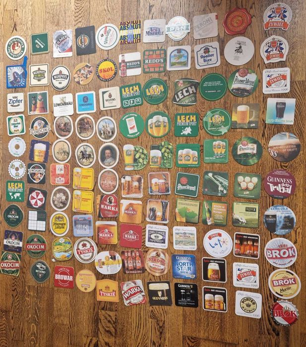Unikatowe podstawki kafle do piwa polskie, czeskie, niemieckie i inne