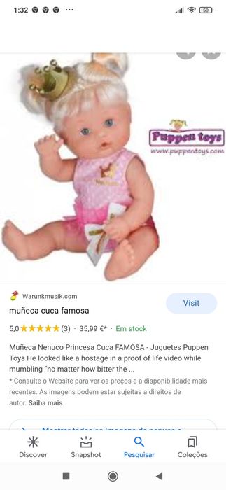 Nenuco. Menina.     Novo