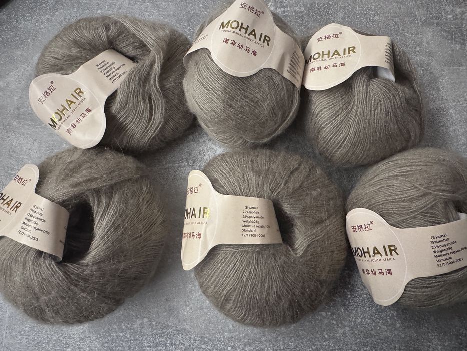 6 sztuk włóczki moher