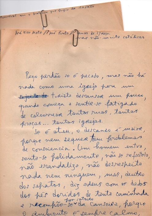 MANUSCRITOS - Carlos Pinhão