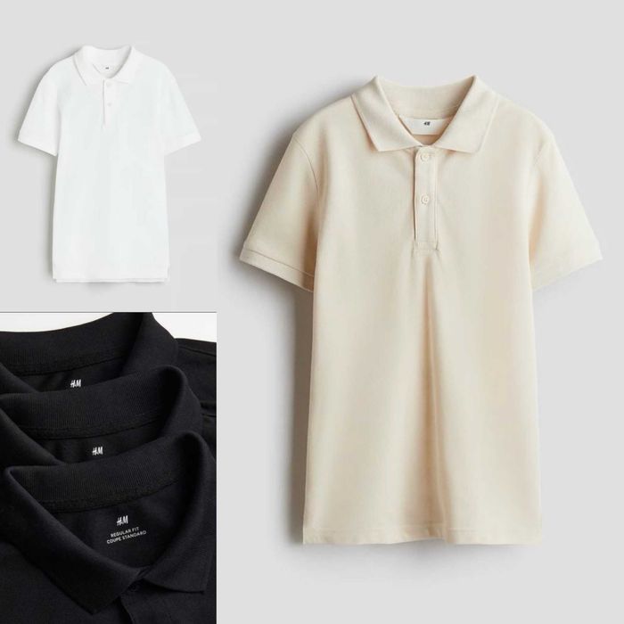 Футболки поло- юніори  асортимент  від h&m ріст 146-152, 170 см