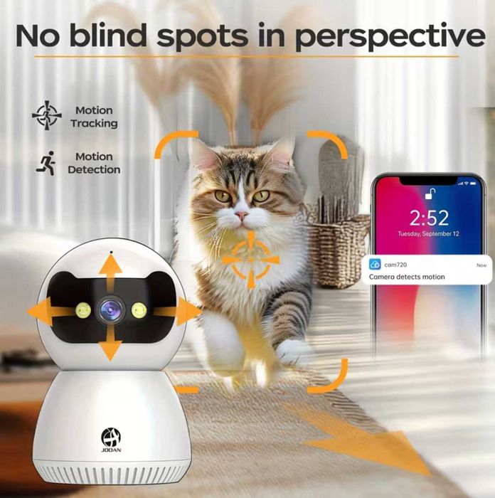 Домашня Wi-Fi камера JOOAN з нічним баченням та аудіозвязком 5G/2.4G