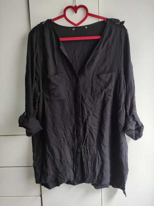 Wiskozowa koszula roz 40/42 z pagonami