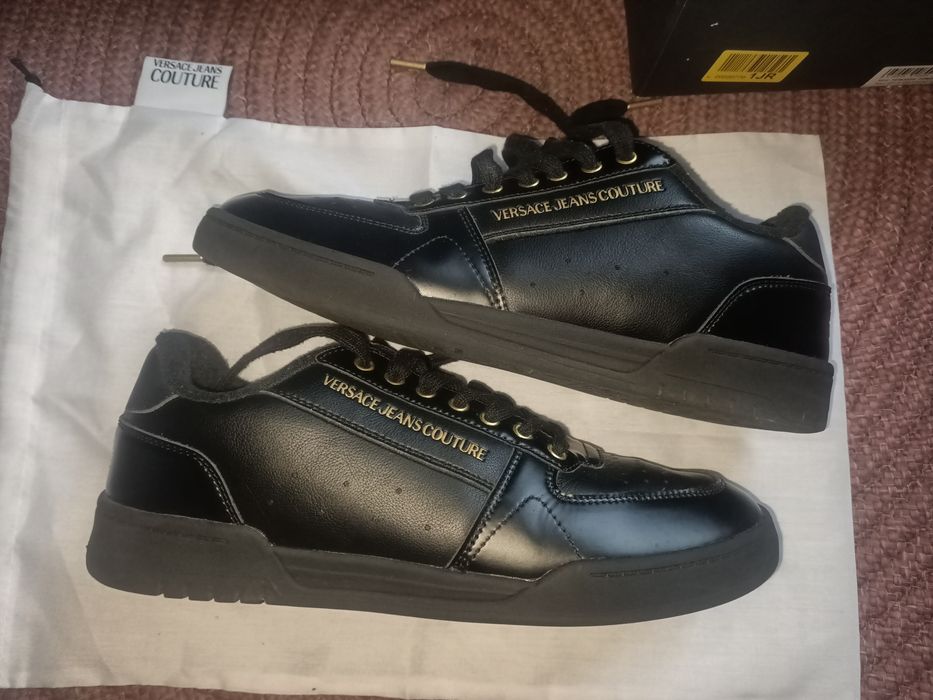 Skórzane sneakersy Versace jeans couture
