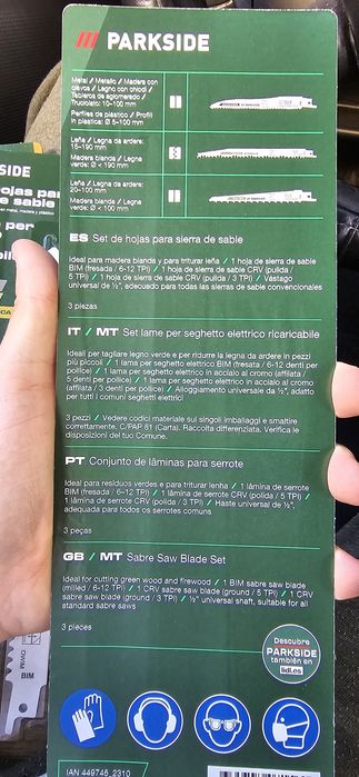 Conjunto lâminas para serrote