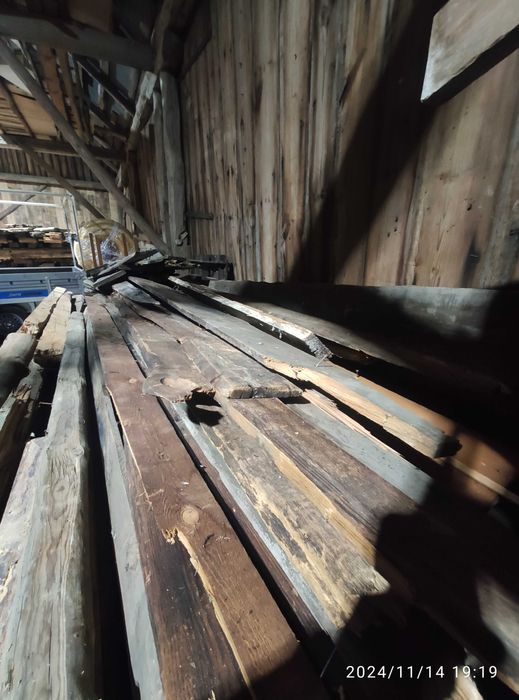 100- letnie deski ze starej chaty, na dekoracje, elementy wnętrza