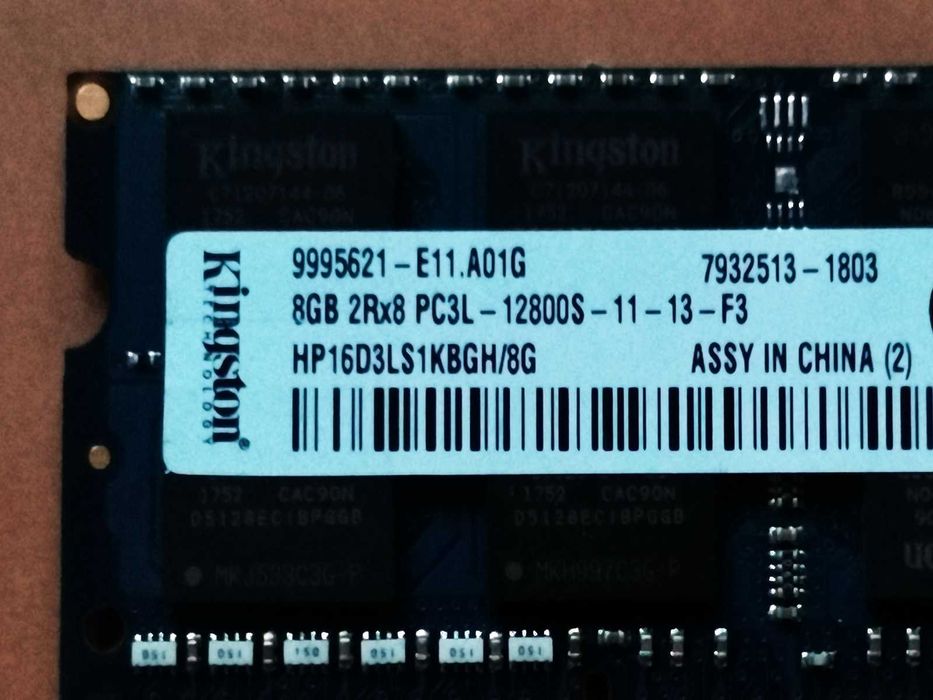 DDR3 8GB KingSton 12800 L