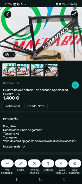 Acessórios e peças para bicicletas oportunidades