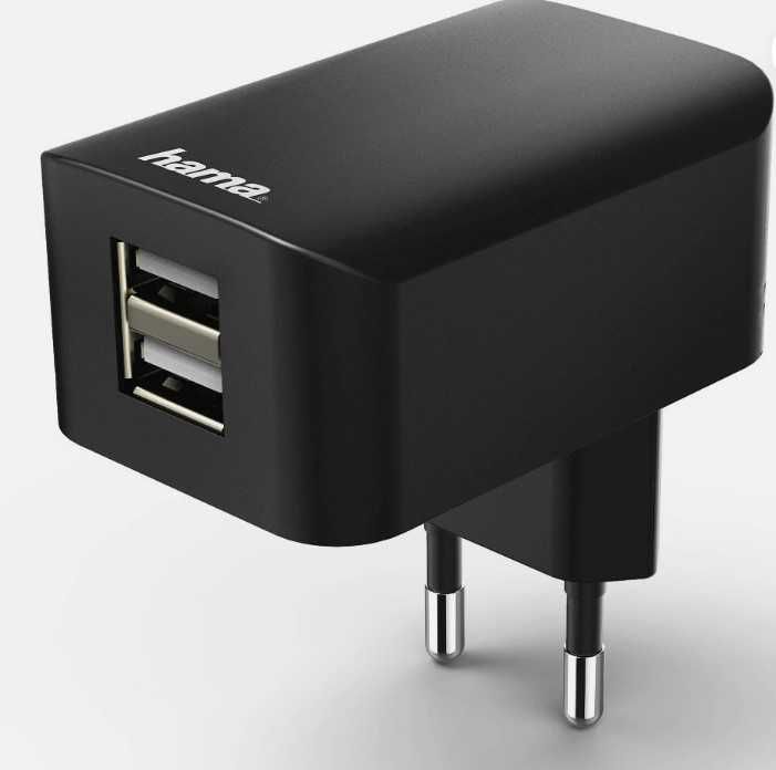 Зарядний пристрій Hama з 2 х USB-портами 3.1A 15,5W + 2,4А Німеччина