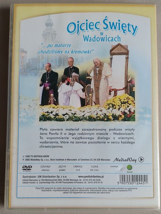 Filmy na DVD o tematyce papieskiej