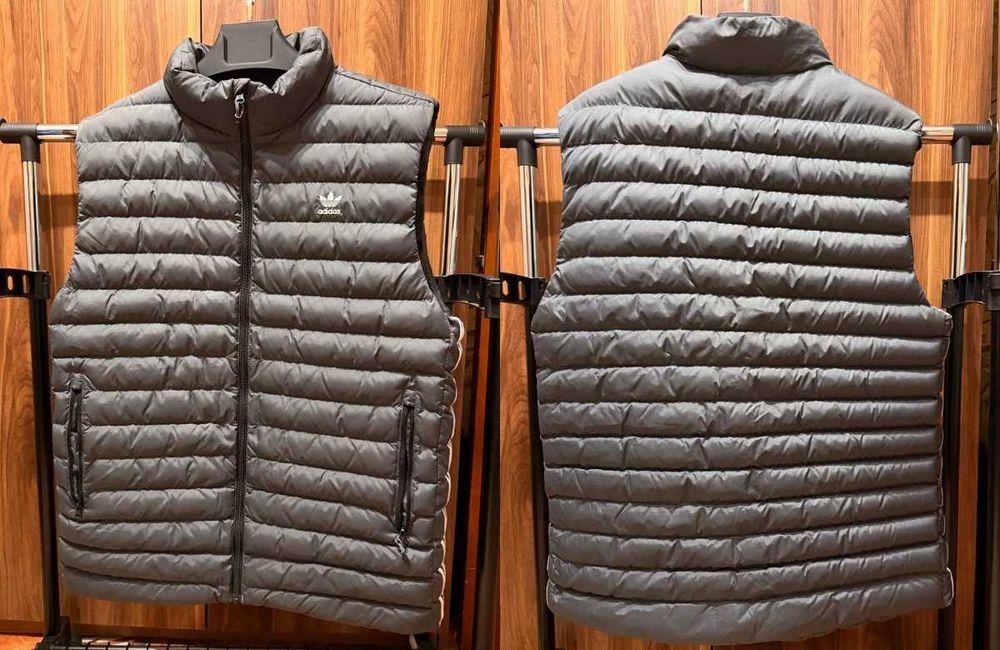 Nike, Adidas (L, XL, XXL) — Фирменные пуховые жилетки 2 шт / Оригинал