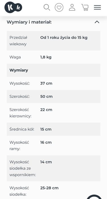 Rowerek biegowy Kinderkraft Cutie