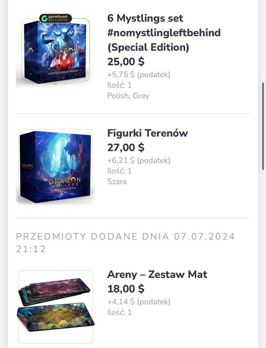 Gra Planszowa Dragon Eclipse + dodatki (PL)