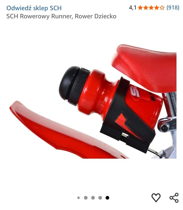 Nowy piękny czerwony  rowerek 14 cali dla dzieci  4-6 lat