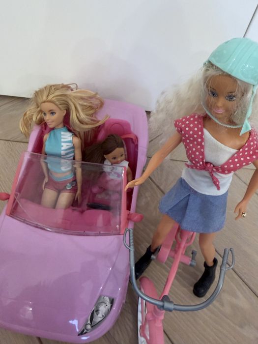 Auto + rower Barbie + lalki