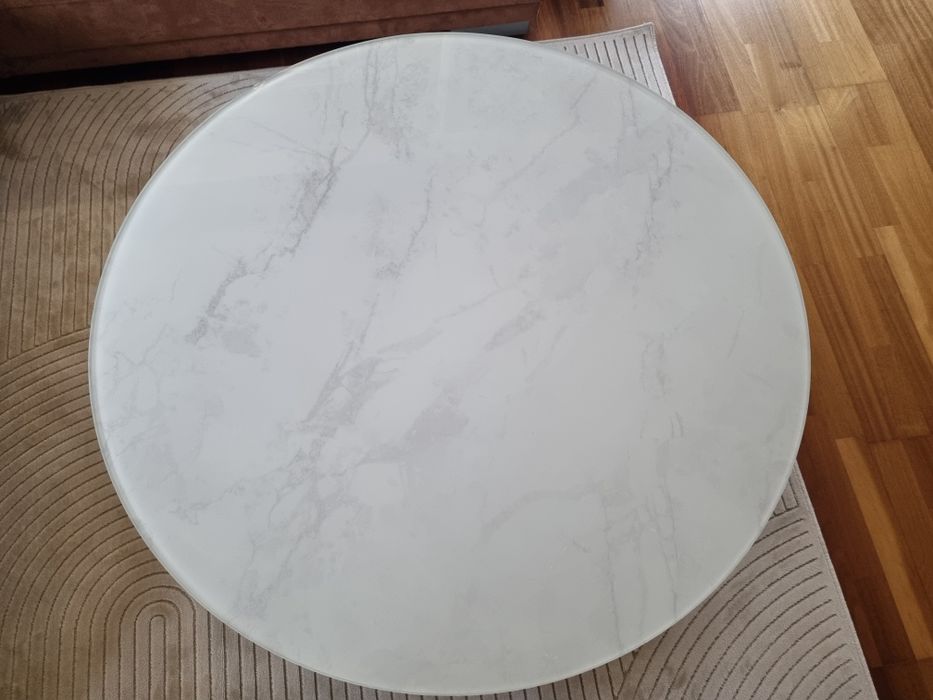 Srebrny stolik 100cm średnicy