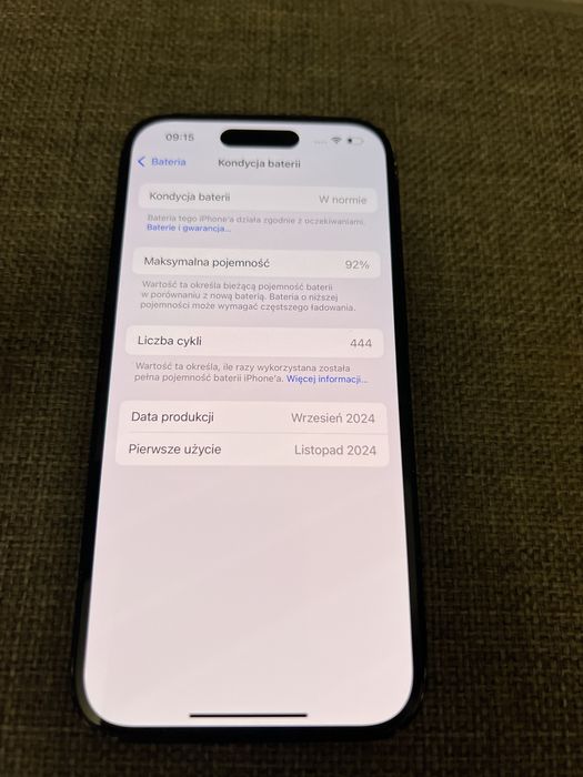 Iphone 16 128gb, 92% bateria, gwarancja