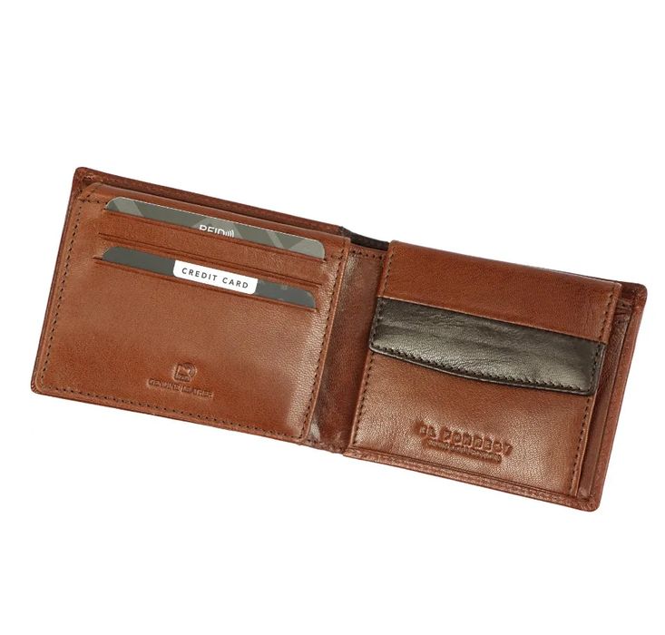 portfel męski skórzany el forrest 571-21 rfid brązowy