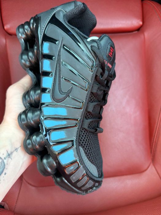 (ОПЛАТА ПІСЛЯ ОГЛЯДУ)Nike Shox TL Black Thermoreactive Blue Найк Шокс ТЛ Чорні термоактивні голубі