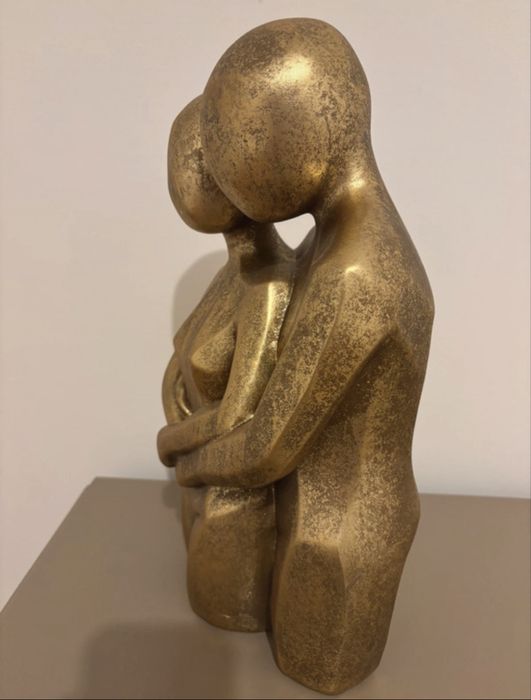Estatueta casal em dourado