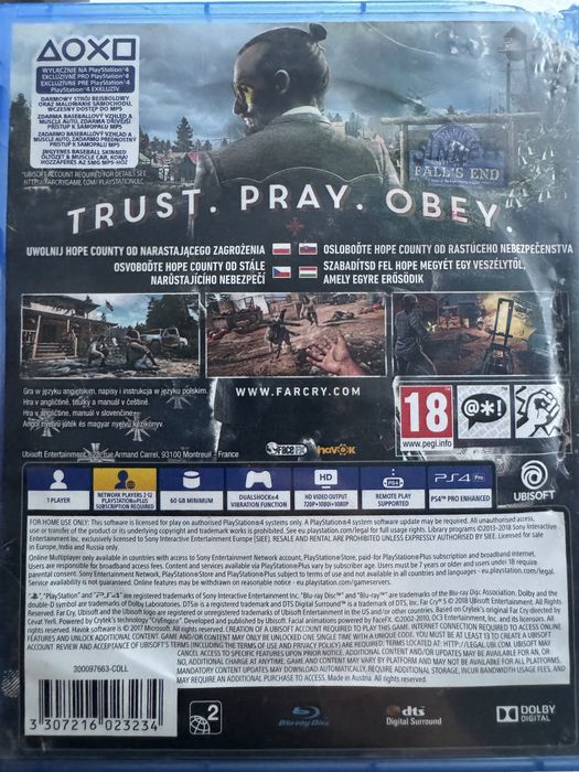 Farcry 5 gra na PS4 stan bafdzo dobry