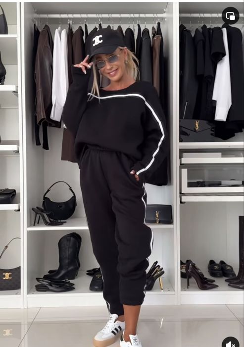 Komplet dresowy ocieplany z lampasem