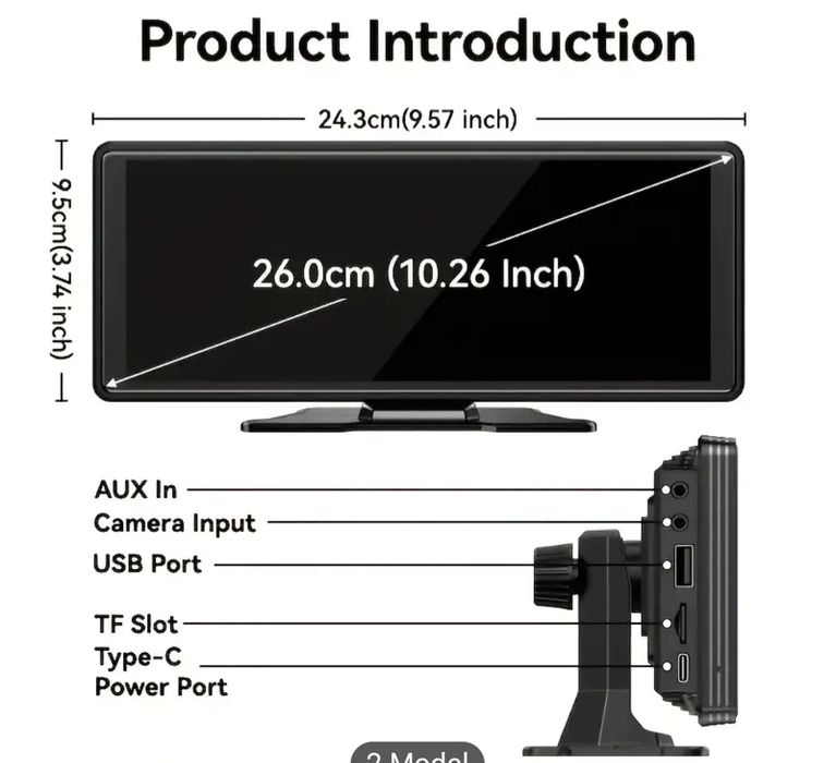 10-calowy odtwarzacz multimedialny Android Auto Carplay kamera cofania