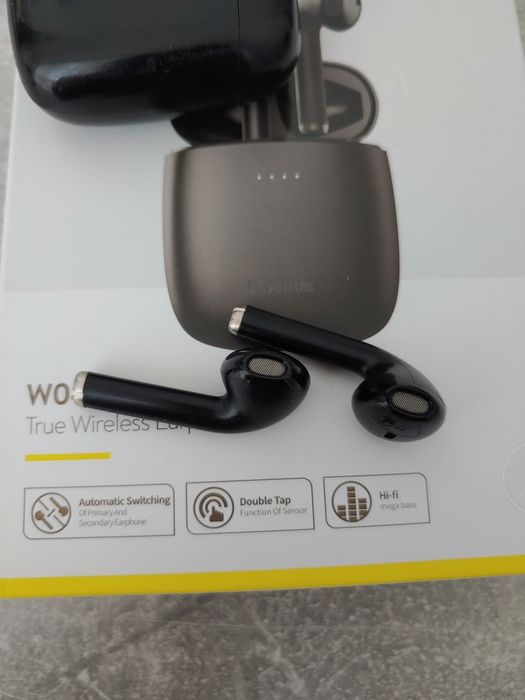 Бездротові навушники Bluetooth Baseus Headset W04 (Чорний/Black)