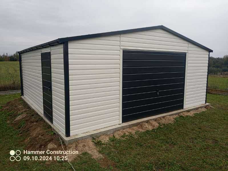 Garaż blaszany 6x6 WZMOCNIONY PROFILAMI. Producent. Cała POLSKA