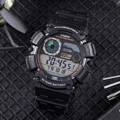 Zegarek męski Casio Digital Moonphase WS-1500H-1A
