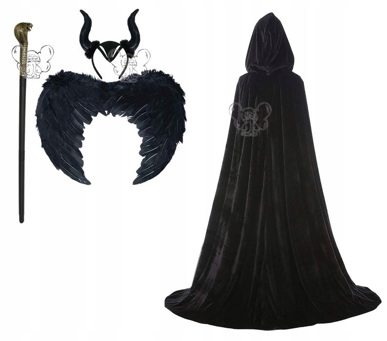 kostium maleficent diabolina czarownica o/s/k/pw