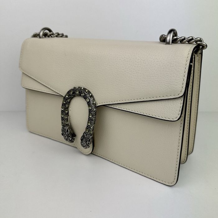 Torebka Gucci Dionysus Small Shoulder Bag kremowa skóra naturalna