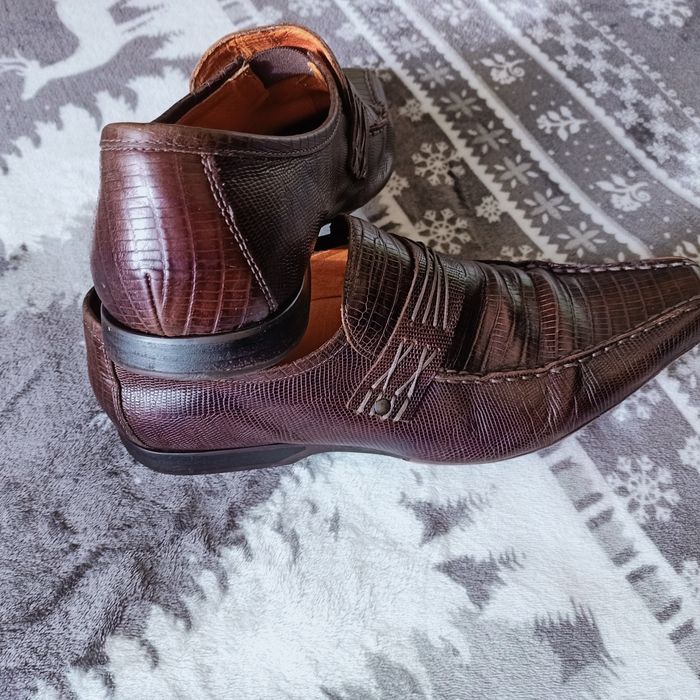 Lavazione Artigiana, męskie buty , imitacja wężowej skóry. 42-43