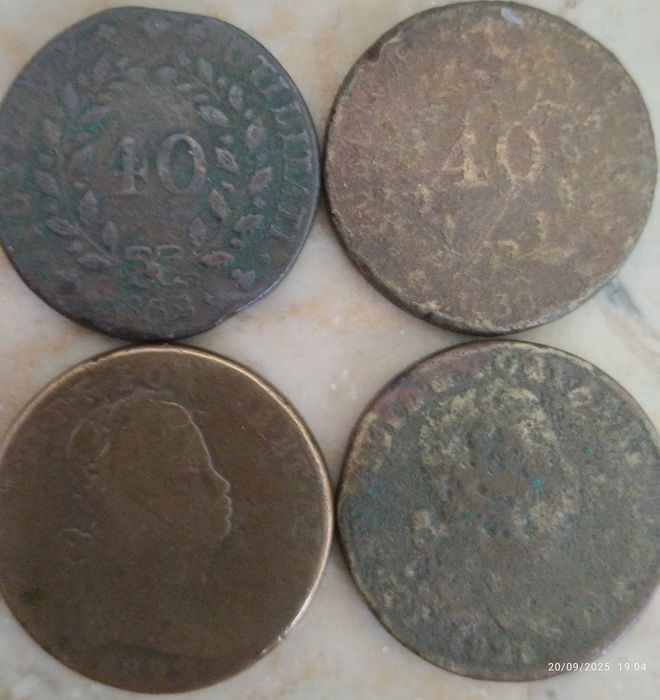 4 Moedas de Pataco (40 Reis)