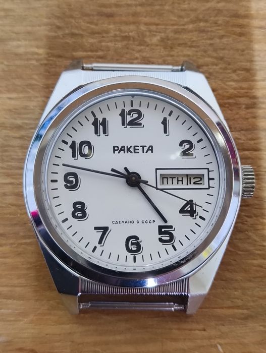 Наручний Годинник ракета. Наручные часы ракета в хроме, ссср