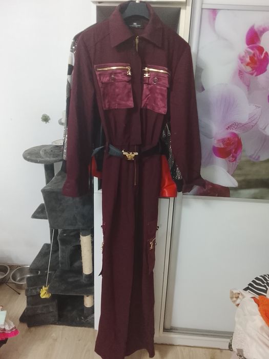 Piękny kombinezon burgundowy Elisabetta Franchi