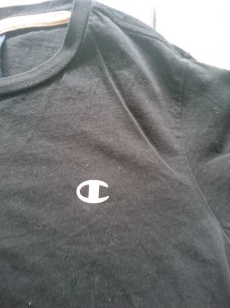 Damski czarny tshirt, koszulka Champion, r S