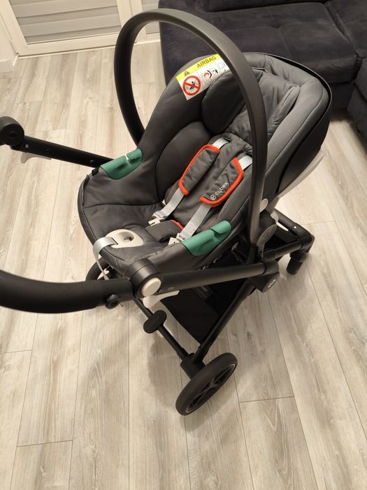 Wózek Cybex Eos Basic 2w1 + Fotelik Aton B2 i-Size + Leżaczek kąpielowy gratis