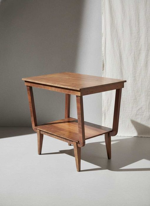 Stolik RTV z obrotowym blatem. Polski design, lata 70.