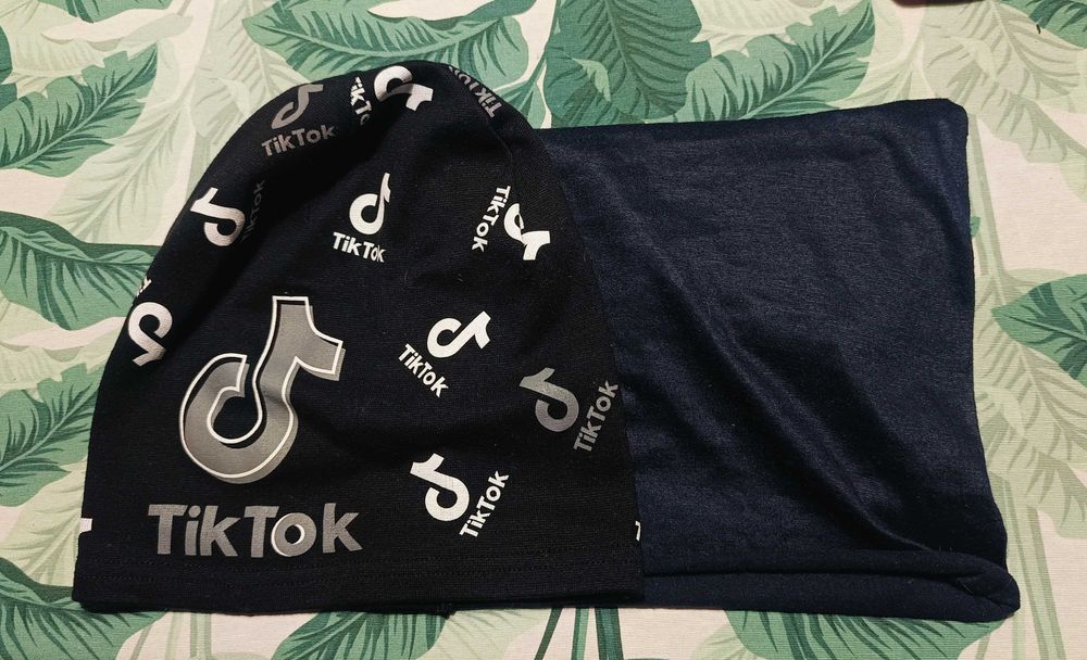 Czapka + komin beanie jesienne dla chłopaka 2szt Tik Tok