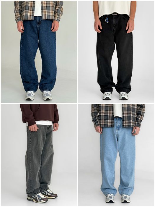 Джинси чоловічі широкі baggy jeans, штани баггі | Джинсы багги мужские широкие Джынсы беги в стиле 90 х реп ск8 Штаны rap pants sk8 y2k | Розмір XS