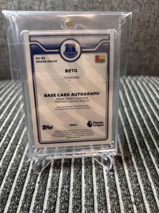 2026-27 topps flagship premier league  #BA-BE Beto  autograph /50 gold  parallel Everton